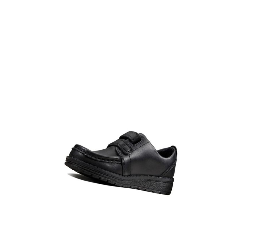 Zapatos Escolares Clarks Mendip Bright Cuero Niño Negras | WZHV-45901