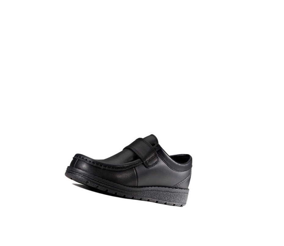 Zapatos Escolares Clarks Mendip Pure Cuero Niño Negras | COSV-31657