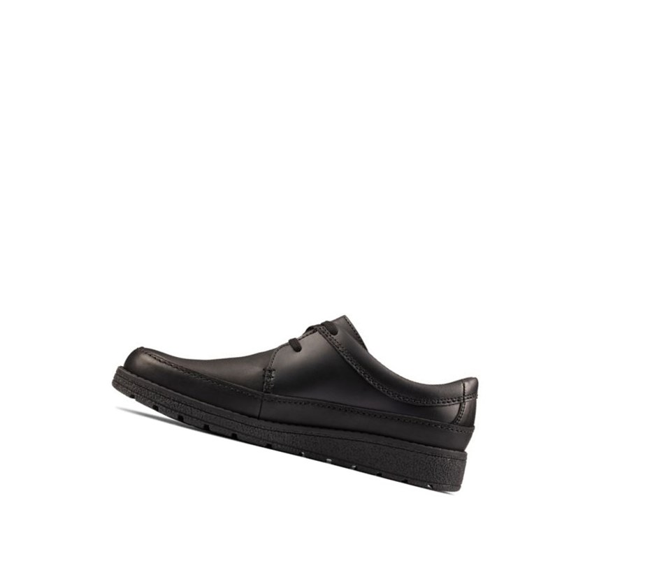 Zapatos Escolares Clarks Mendip Weaver Cuero Niño Negras | WLYG-42861