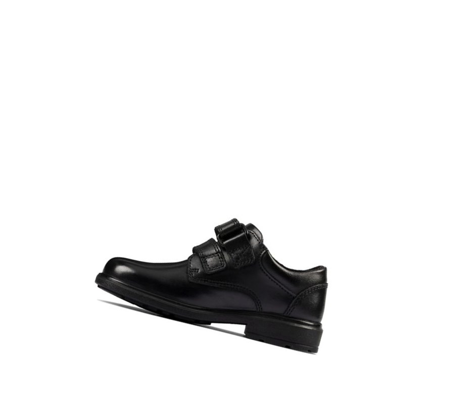 Zapatos Escolares Clarks Remi Pace Cuero Niño Negras | DUMT-36897