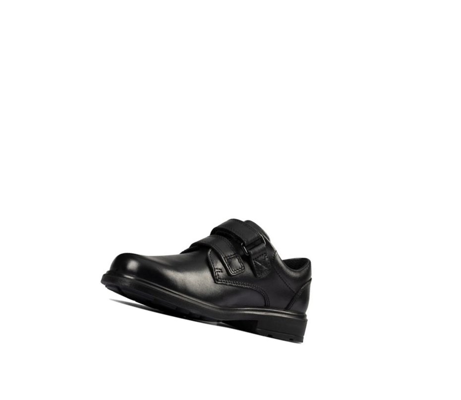 Zapatos Escolares Clarks Remi Pace Cuero Niño Negras | EDAH-31507