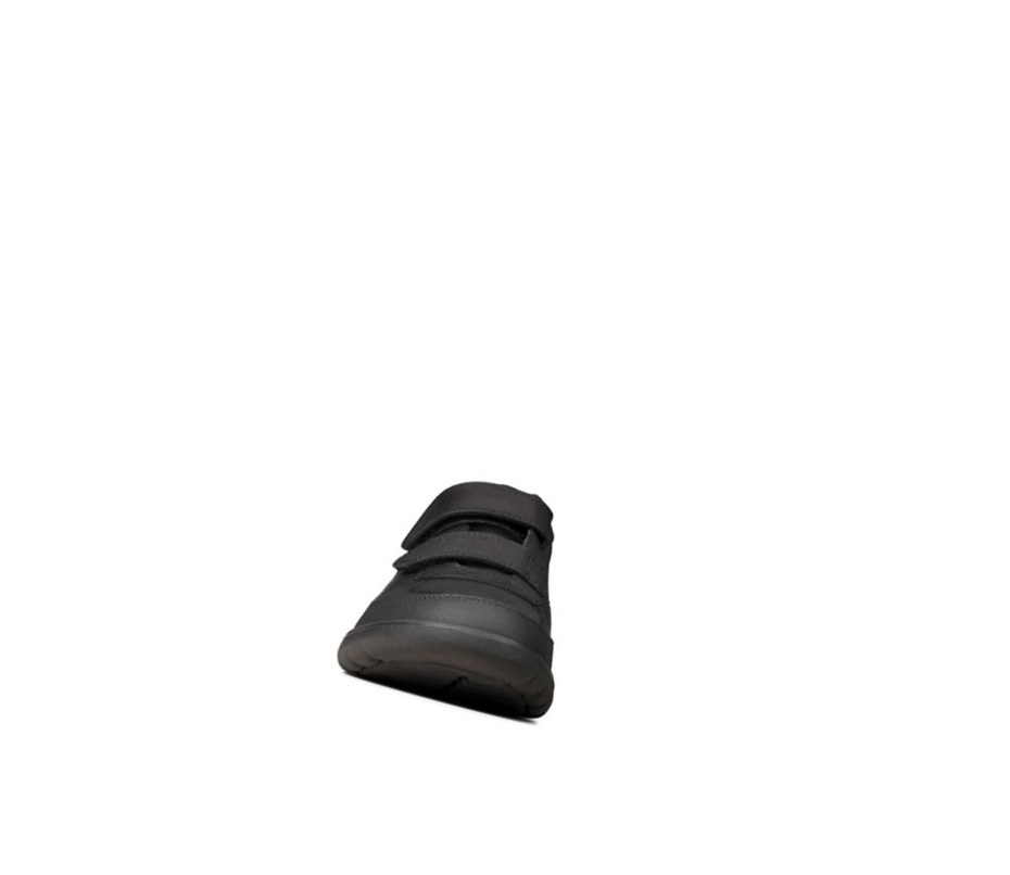 Zapatos Escolares Clarks Scape Flare Cuero Niña Negras | GAMZ-37842