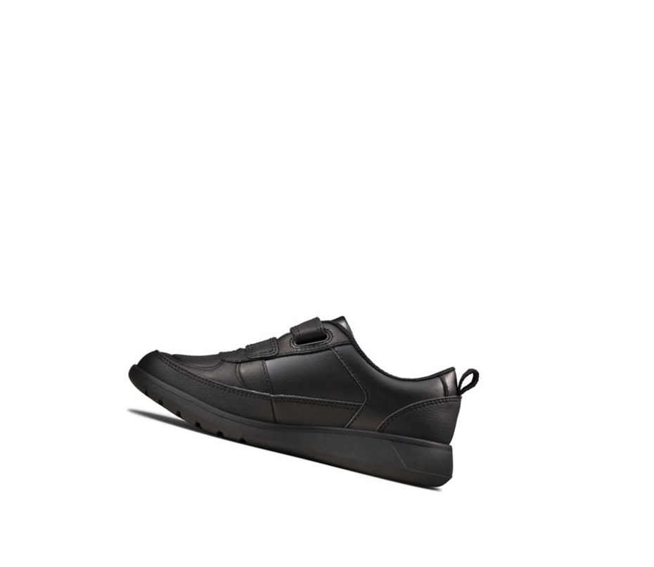 Zapatos Escolares Clarks Scape Flare Cuero Niña Negras | RTUQ-92503