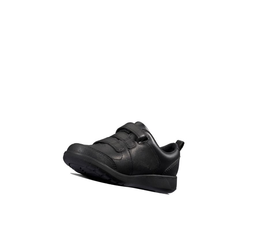 Zapatos Escolares Clarks Scape Sky Cuero Niña Negras | DJOZ-97158