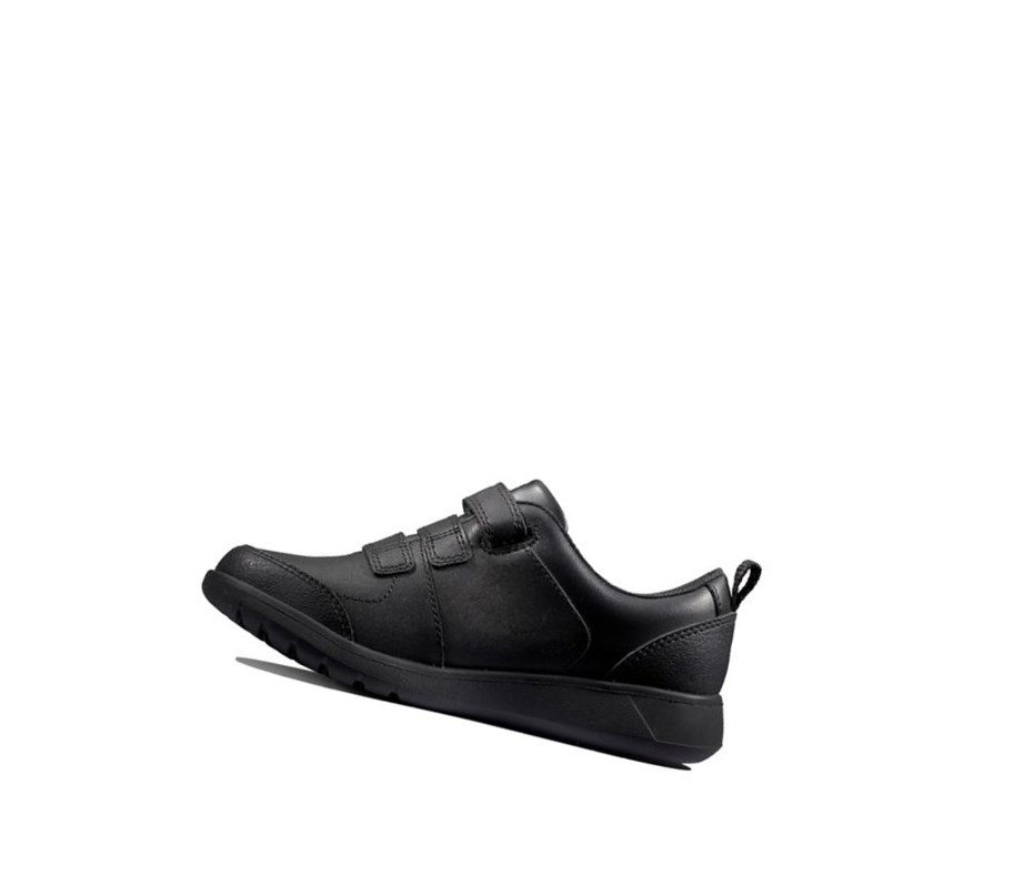 Zapatos Escolares Clarks Scape Sky Cuero Niña Negras | DJOZ-97158