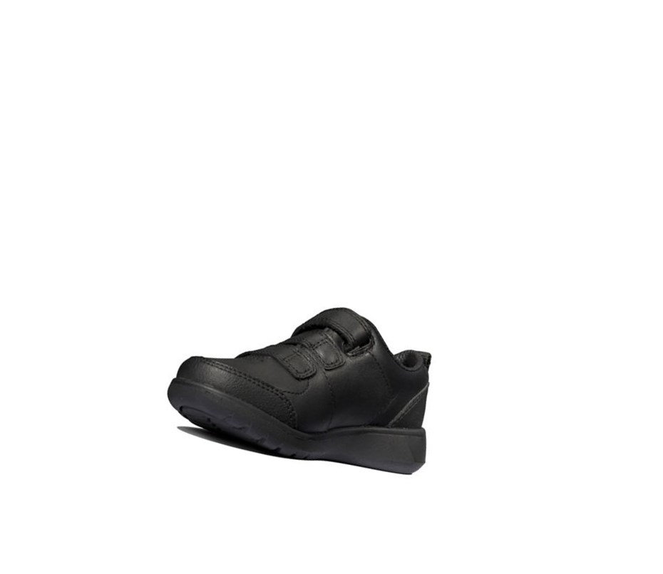 Zapatos Escolares Clarks Scape Sky Cuero Niño Negras | DLJM-46357