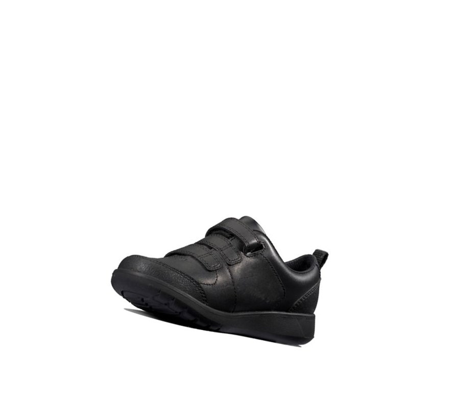 Zapatos Escolares Clarks Scape Sky Cuero Niño Negras | ZIAM-56307