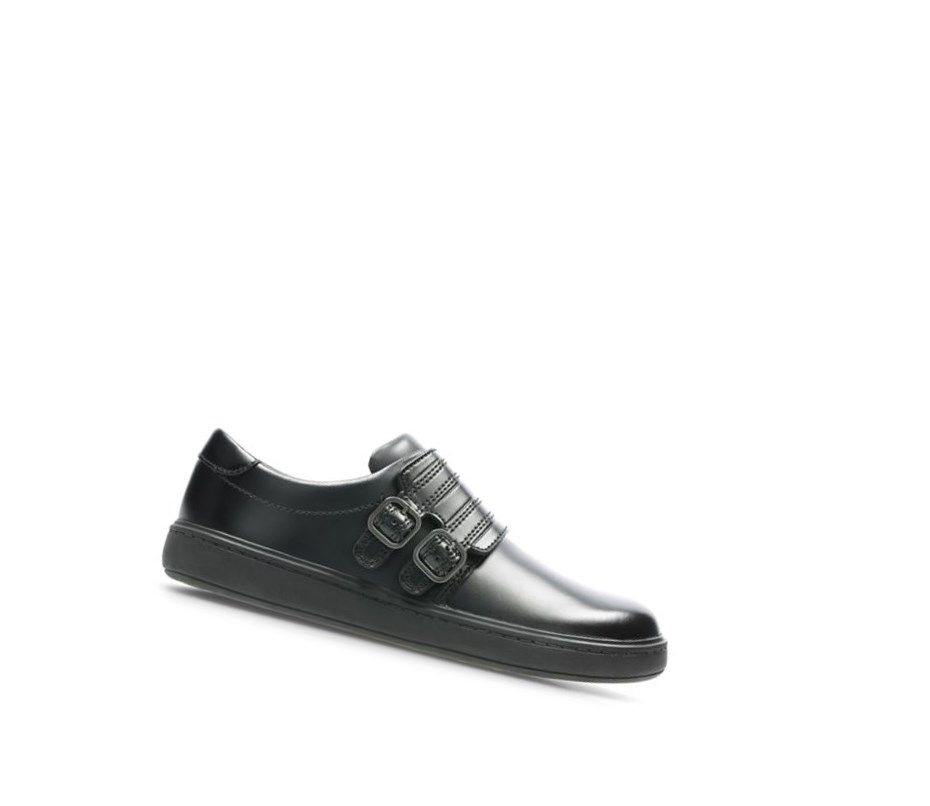 Zapatos Escolares Clarks Streetstride Cuero Niño Negras | QGEX-17024