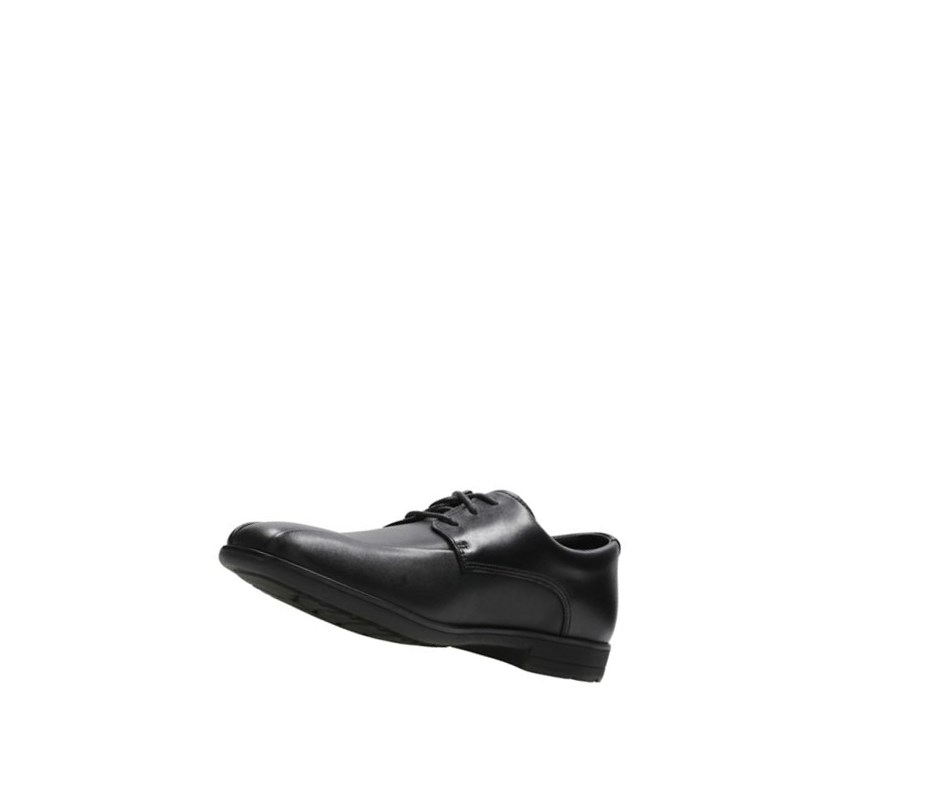 Zapatos Escolares Clarks Willis Lad Cuero Niño Negras | HCOR-65794