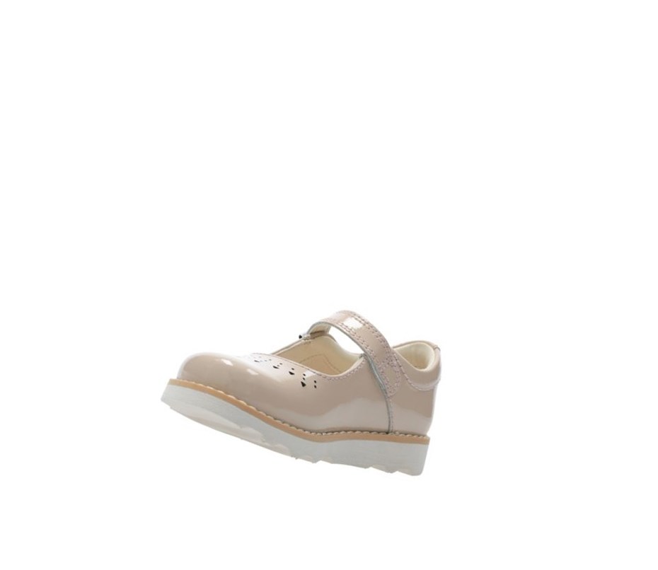 Zapatos Mary Jane Clarks Crown Jump Cuero Niña Arena | XKMJ-68907