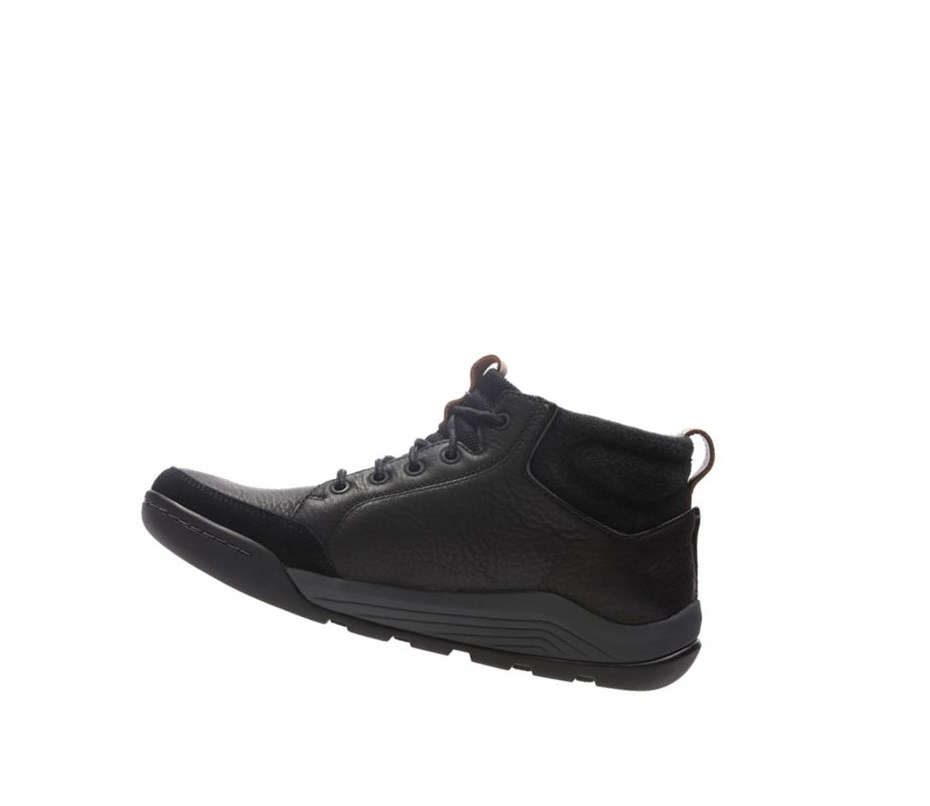 Zapatos Outdoor Clarks Ashcombe Mid Gore-tex Cuero Hombre Negras | MQYW-94267