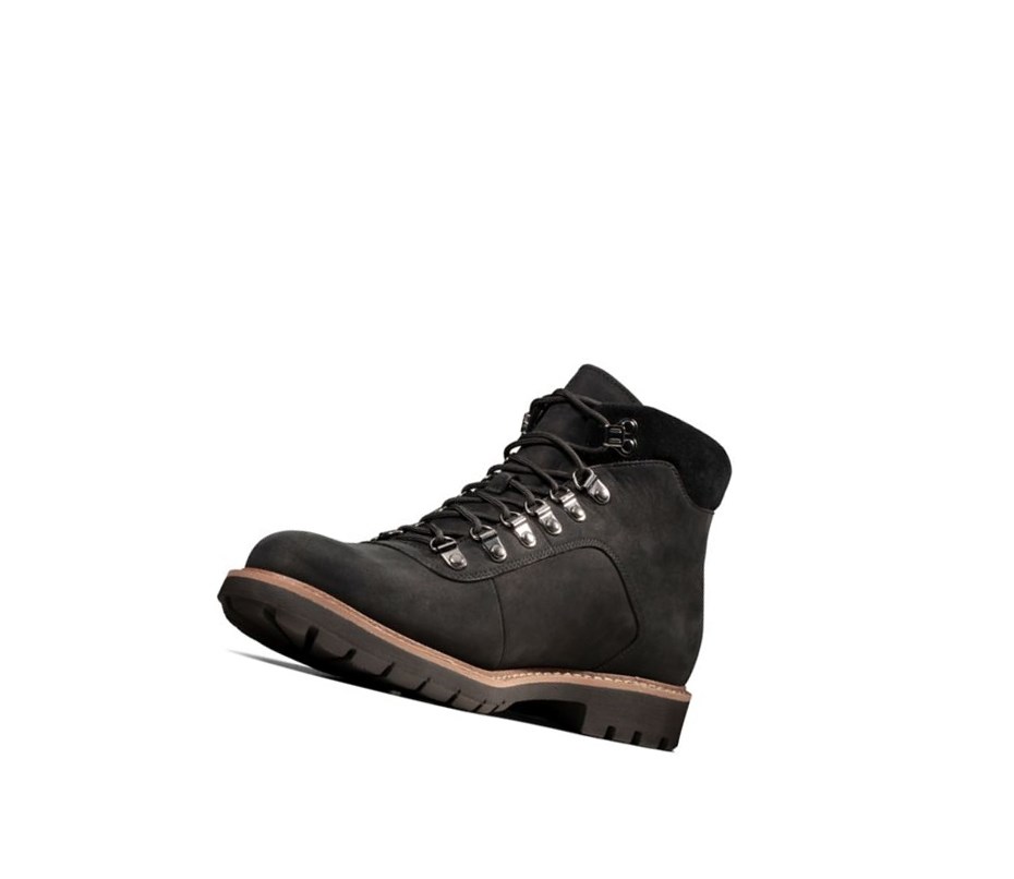 Zapatos Outdoor Clarks Batcombe Alp Gore-tex Nubuck Hombre Negras | WUGD-35248