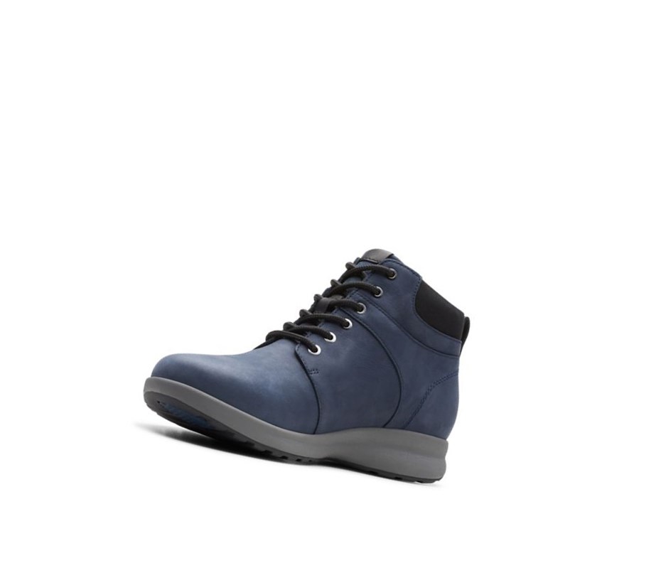 Zapatos Outdoor Clarks Un Adorn Nubuck Cuero Mujer Azul Marino | NMHS-92716