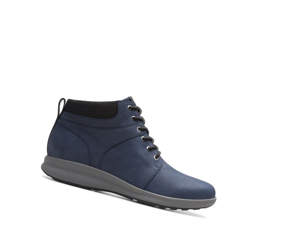 Zapatos Outdoor Clarks Un Adorn Nubuck Cuero Mujer Azul Marino | NMHS-92716