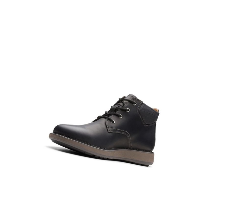 Zapatos Outdoor Clarks Un Larvik Top Cuero Hombre Negras | HAKO-32190