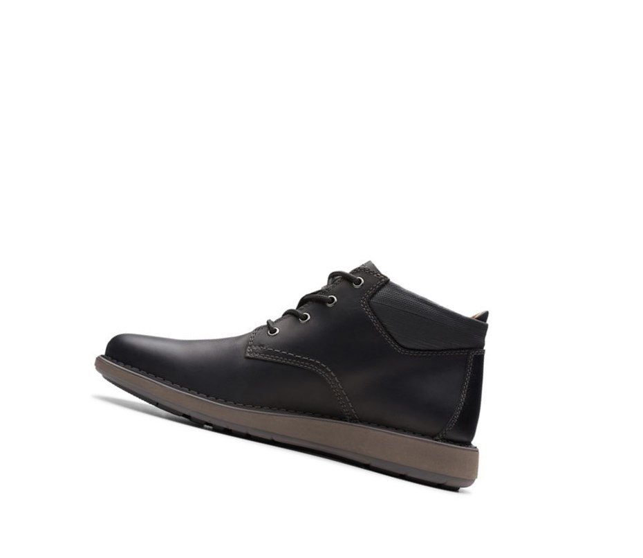 Zapatos Outdoor Clarks Un Larvik Top Cuero Hombre Negras | HAKO-32190