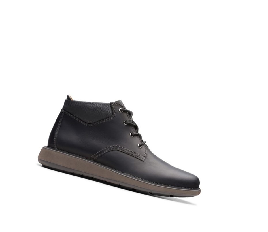 Zapatos Outdoor Clarks Un Larvik Top Cuero Hombre Negras | HAKO-32190