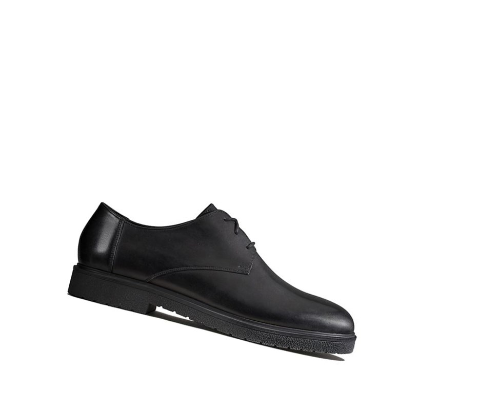 Zapatos Piel Clarks Ashcroft Plain Cuero Hombre Negras | NYIO-73154