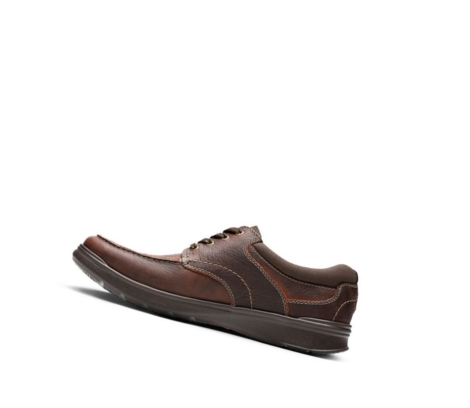 Zapatos Piel Clarks Cotrell Edge Oily Cuero Anchos Fit Hombre Marrones | CHXA-29105