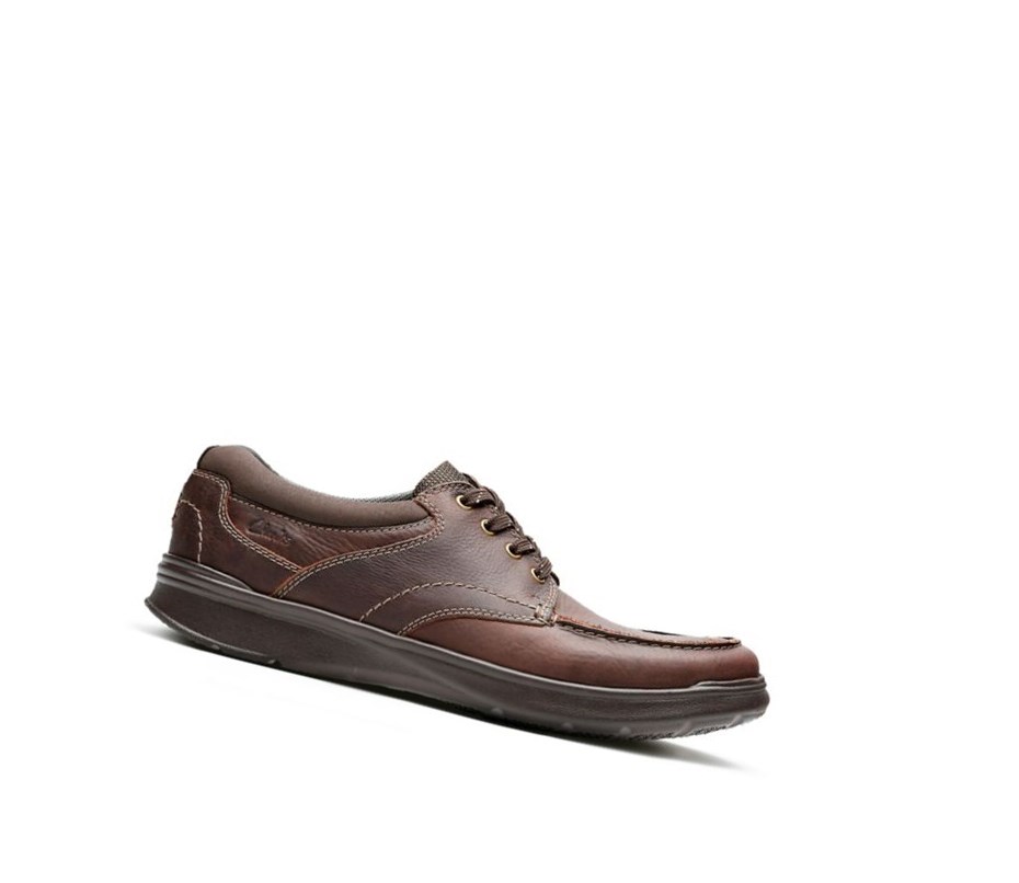 Zapatos Piel Clarks Cotrell Edge Oily Cuero Hombre Marrones | VGSZ-16753