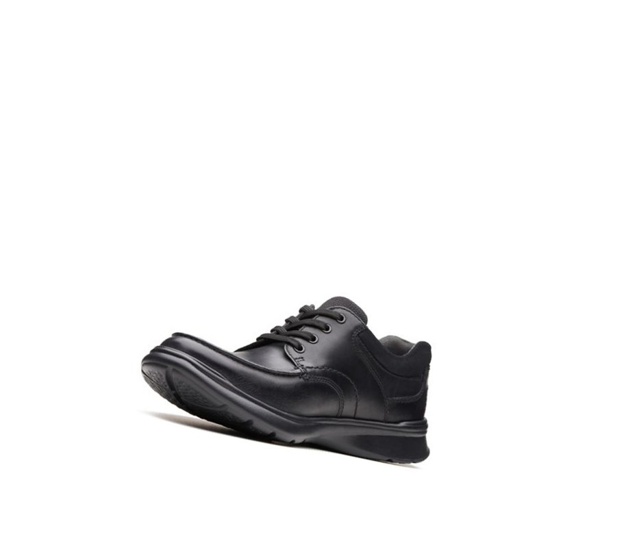 Zapatos Piel Clarks Cotrell Edge Smooth Cuero Hombre Negras | YSOH-72830