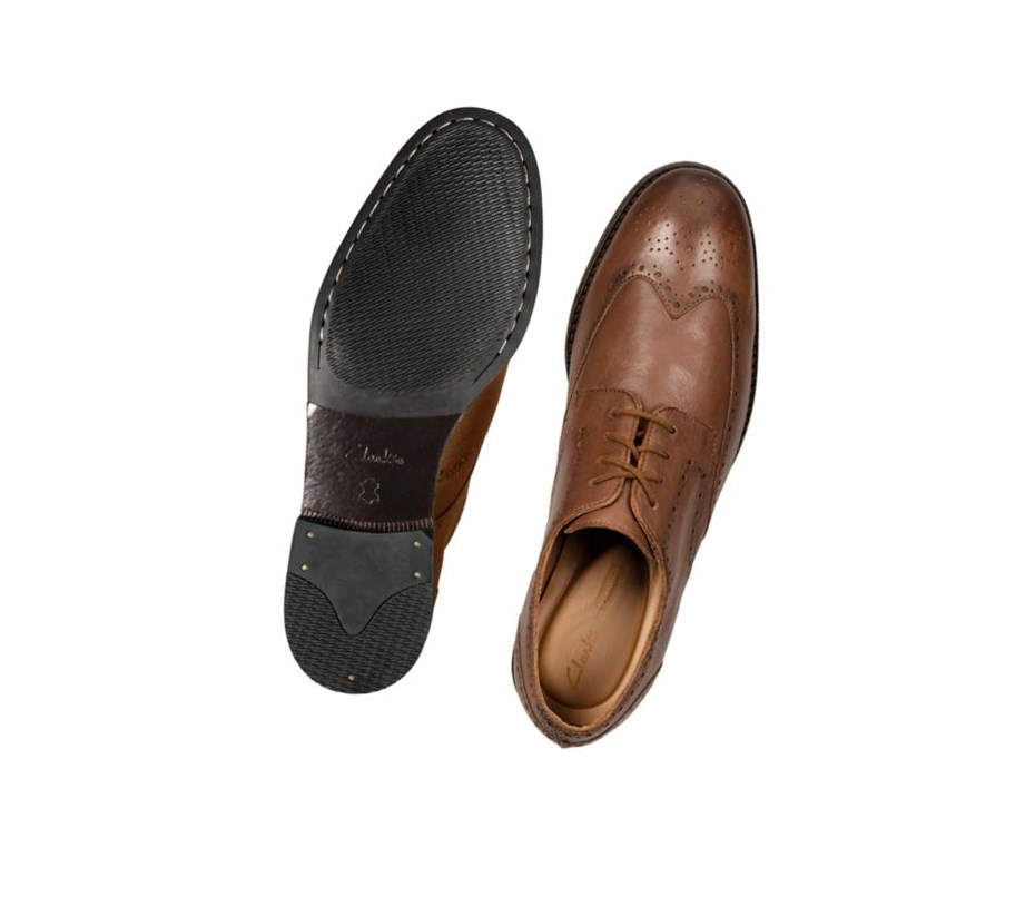 Zapatos Piel Clarks Flow Limit Cuero Hombre Marrones Oscuro | AWHX-47916