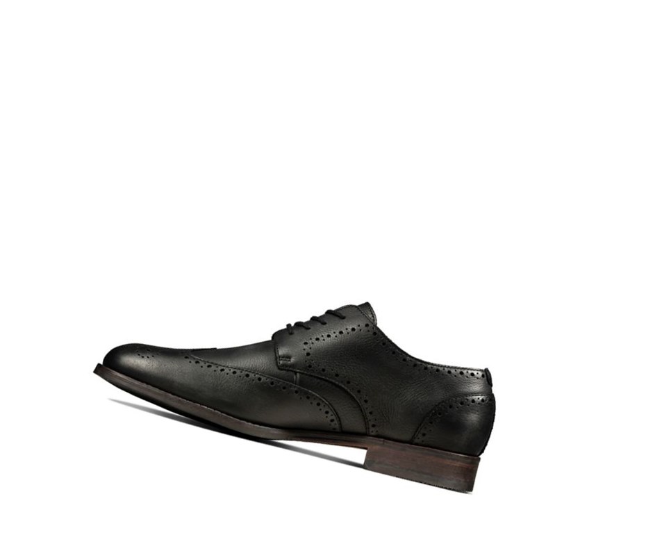 Zapatos Piel Clarks Flow Limit Cuero Hombre Negras | CXLR-65193