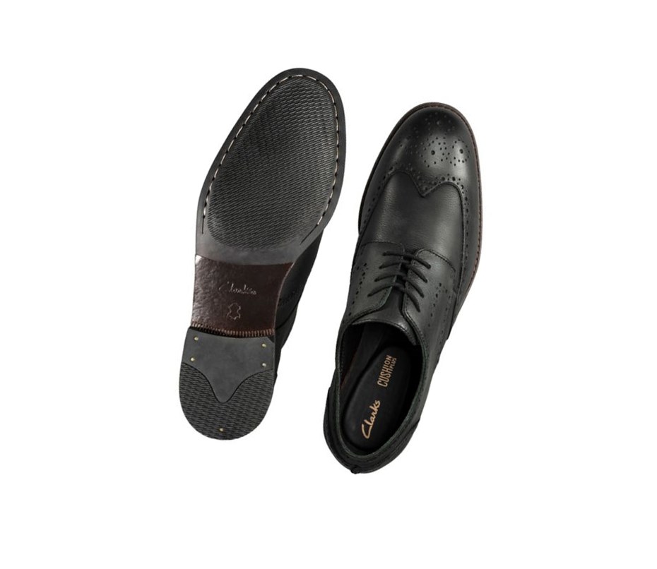 Zapatos Piel Clarks Flow Limit Cuero Hombre Negras | CXLR-65193