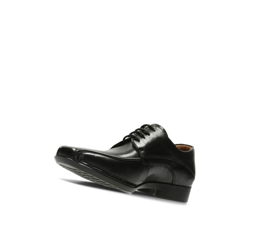 Zapatos Piel Clarks Francis Air Cuero Hombre Negras | XSZT-08127