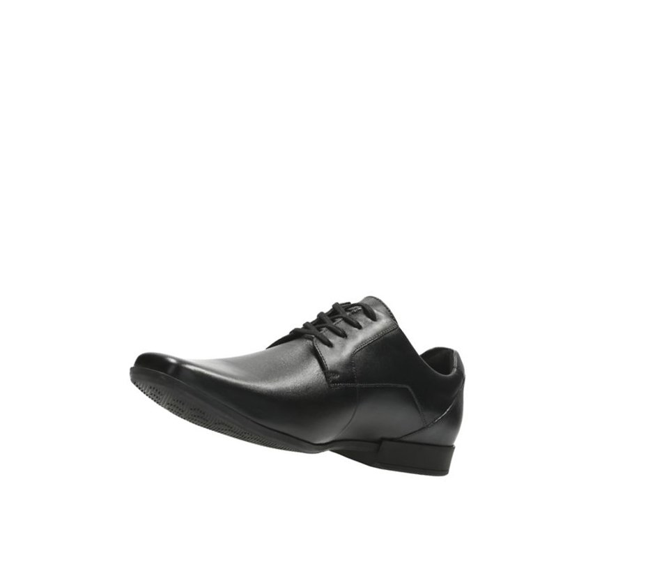 Zapatos Piel Clarks Glement Encaje Cuero Hombre Negras | FKSQ-08516