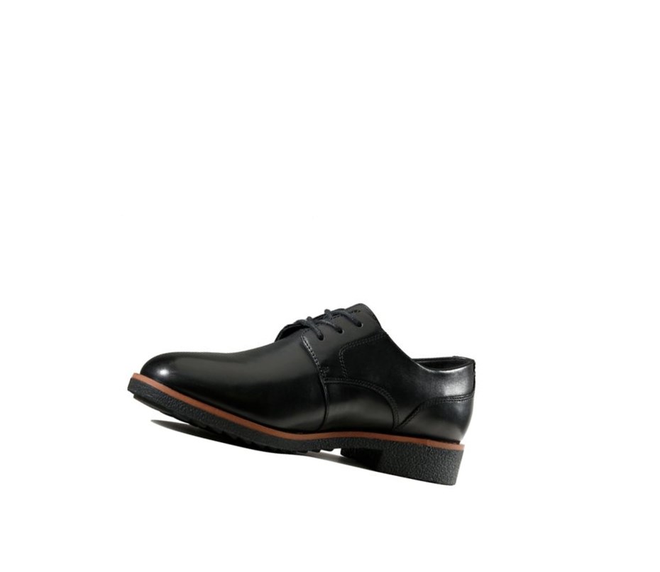 Zapatos Piel Clarks Griffin Lane Cuero Anchos Fit Mujer Negras | JTKE-12390