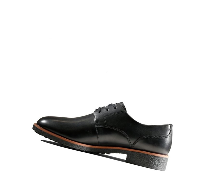 Zapatos Piel Clarks Griffin Lane Cuero Anchos Fit Mujer Negras | JTKE-12390