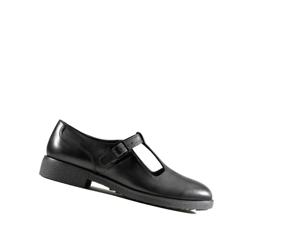 Zapatos Piel Clarks Griffin Town Cuero Anchos Fit Mujer Negras | NBXW-36975