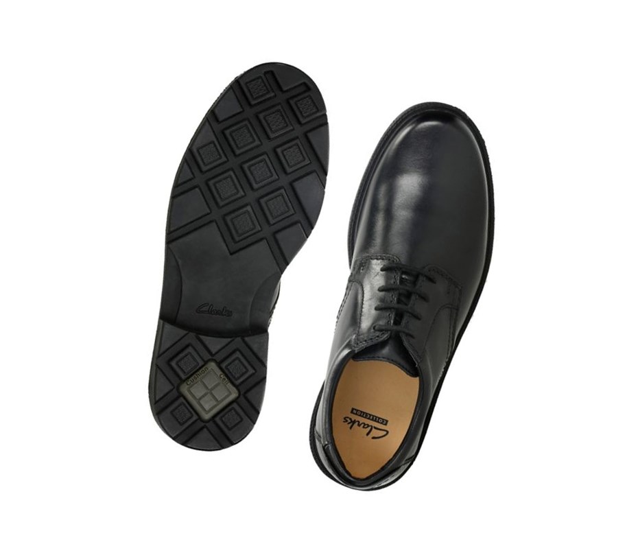 Zapatos Piel Clarks Lair Cuero Hombre Negras | FRVM-61084