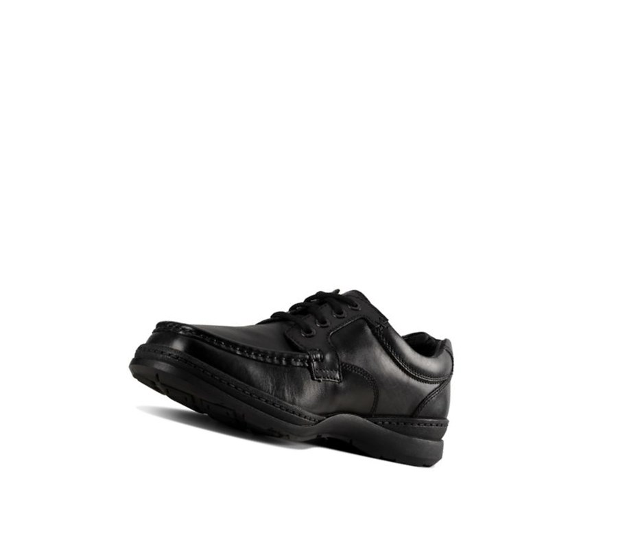 Zapatos Piel Clarks Line Day Cuero Hombre Negras | ZQTD-46953