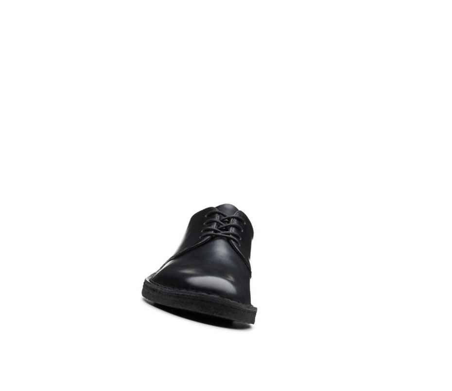 Zapatos Piel Clarks London Smart Casuales Polished Cuero Hombre Negras | OBJN-43567