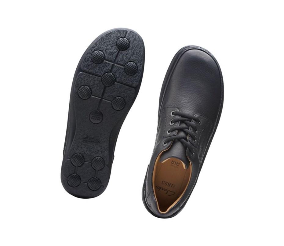 Zapatos Piel Clarks Nature Three Cuero Hombre Negras | EVRW-18640