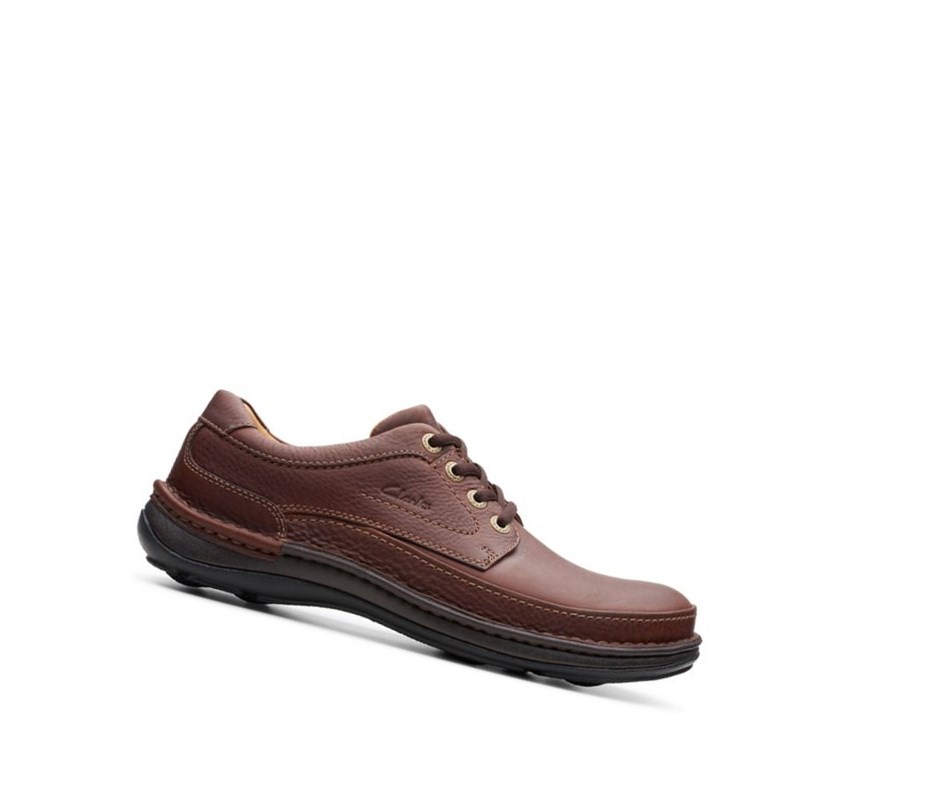 Zapatos Piel Clarks Nature Three Cuero Hombre Marrones Oscuro | UKXQ-14825