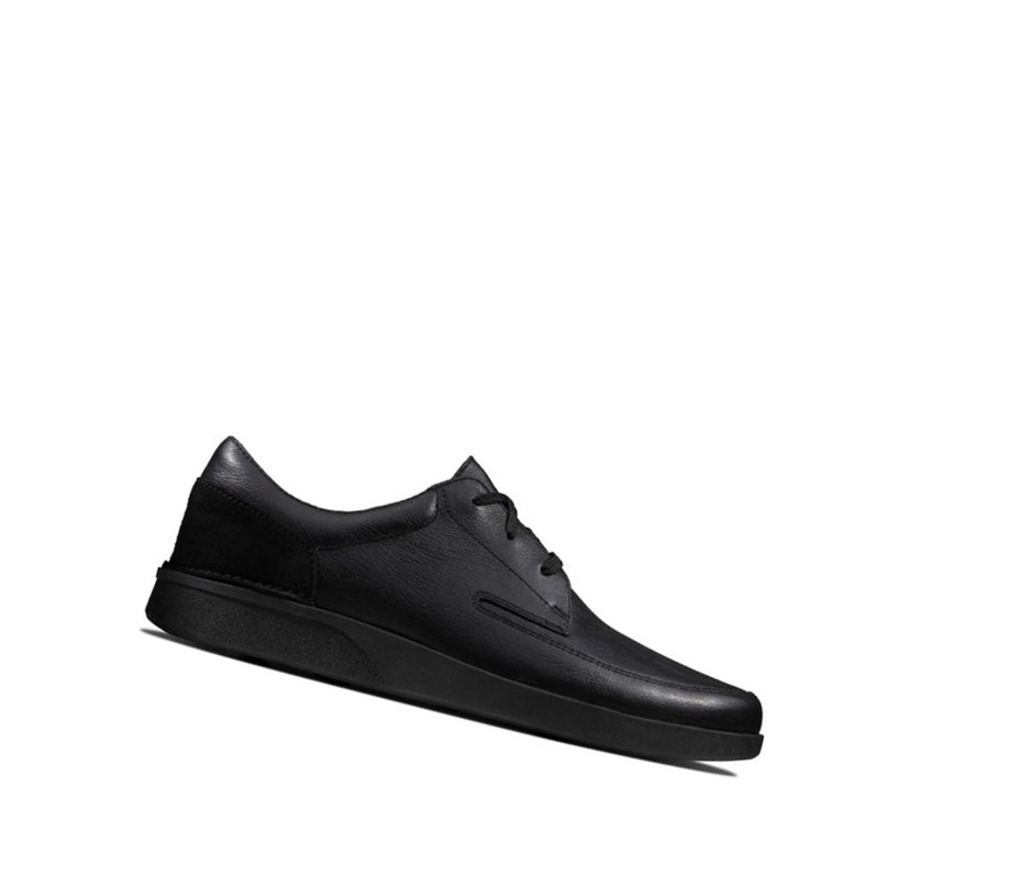 Zapatos Piel Clarks Oakland Craft Cuero Hombre Negras | EOFN-89341