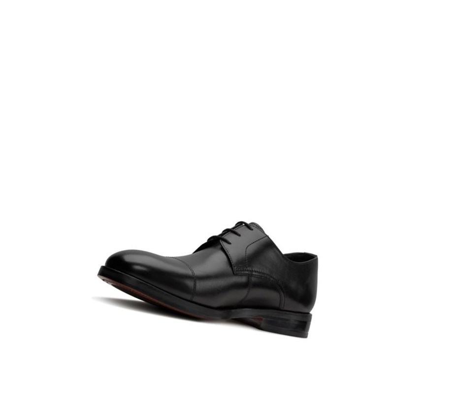 Zapatos Piel Clarks Oliver Cap Cuero Hombre Negras | BREX-92584