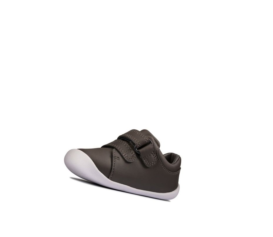 Zapatos Piel Clarks Roamer Craft Cuero Niño Gris | SBOF-46312