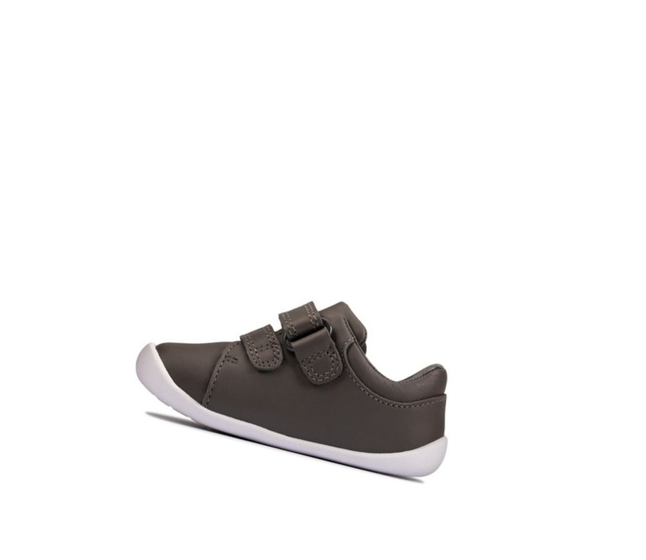 Zapatos Piel Clarks Roamer Craft Cuero Niño Gris | SBOF-46312