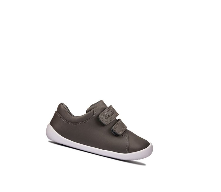 Zapatos Piel Clarks Roamer Craft Cuero Niño Gris | SBOF-46312