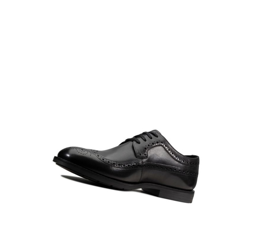 Zapatos Piel Clarks Ronnie Limit Cuero Hombre Negras | ILYN-50796