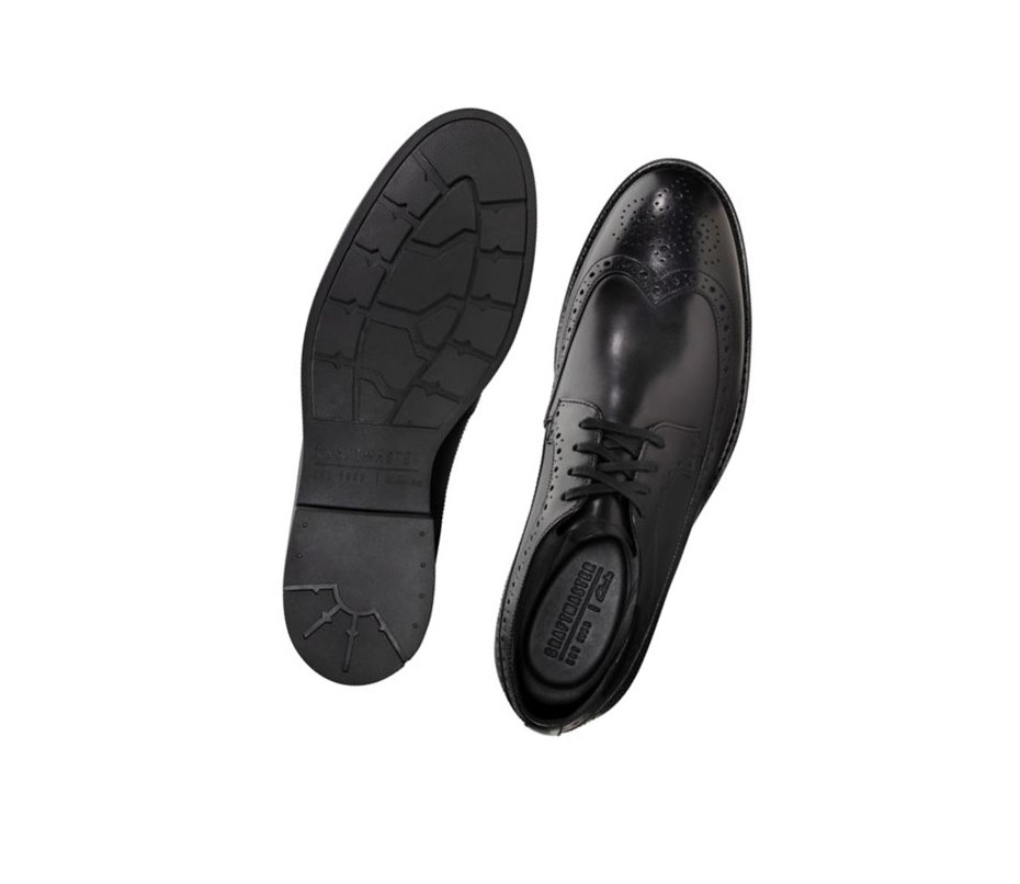 Zapatos Piel Clarks Ronnie Limit Cuero Hombre Negras | ILYN-50796