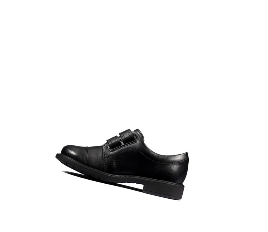 Zapatos Piel Clarks Scala Skye Cuero Niño Negras | KOIX-18320