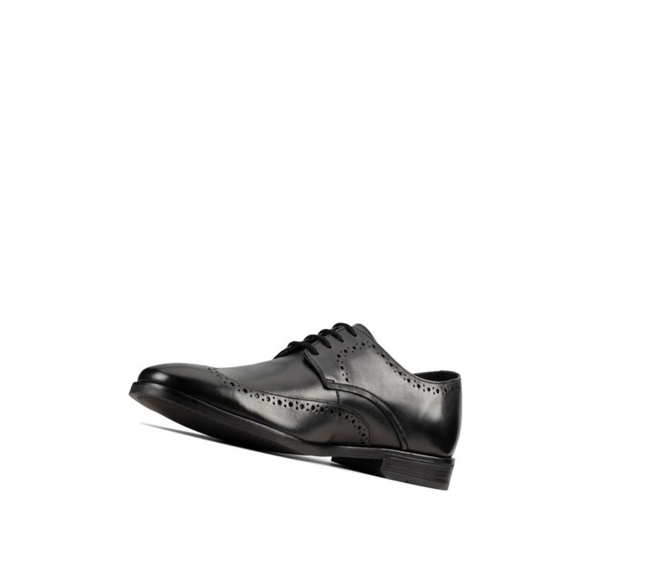 Zapatos Piel Clarks Stanford Limit Cuero Hombre Negras | ZKIX-83691