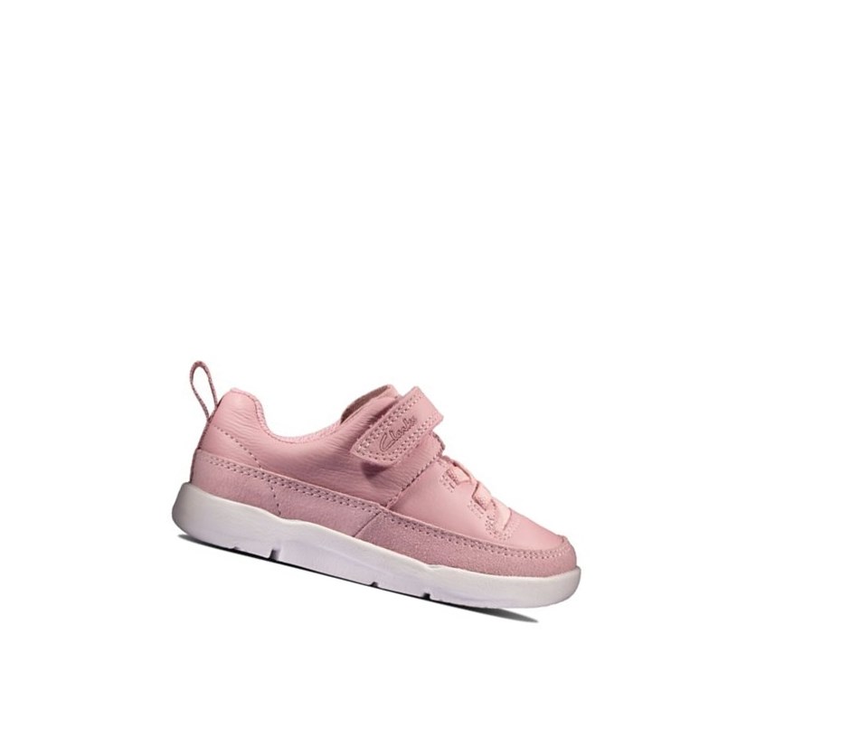 Zapatos Piel Clarks Tri Craft Cuero Niña Rosas | HAKF-95032