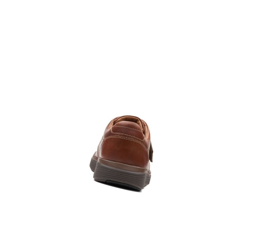 Zapatos Piel Clarks Un Abode Correa Cuero Anchos Fit Hombre Marrones Oscuro | QNGT-52084