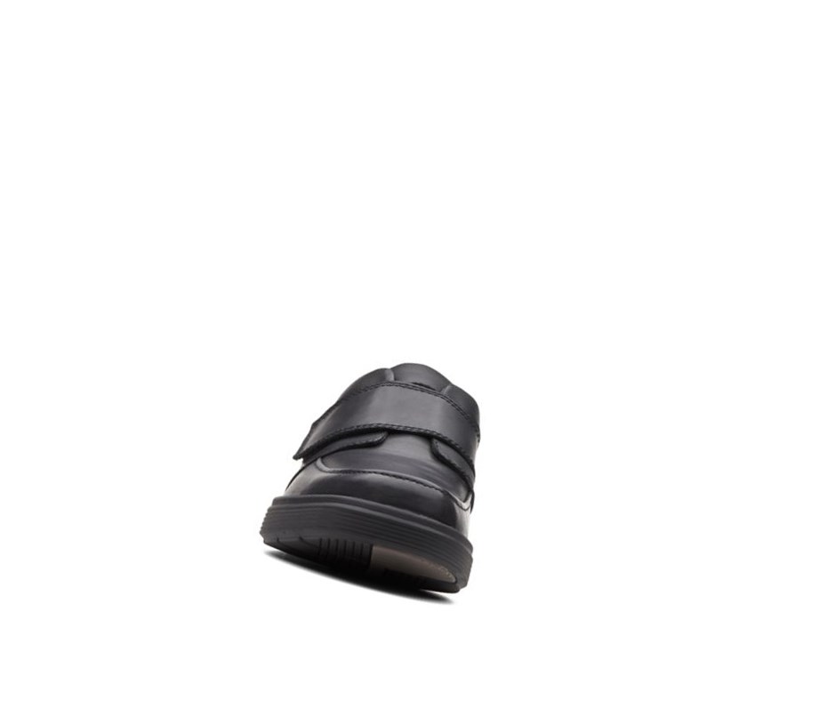 Zapatos Piel Clarks Un Abode Correa Cuero Anchos Fit Hombre Negras | UKDQ-61792